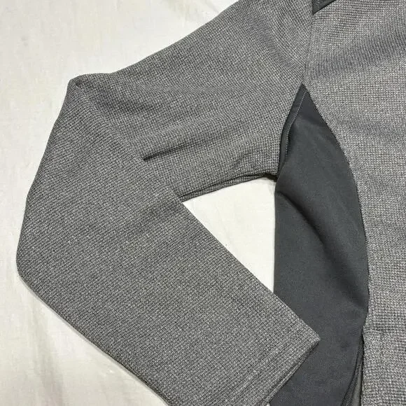 Spyder Women's Large Waffle Knit Fleece Lined Jacket Gray Pink Full Zip Hooded - Picture 8 of 14